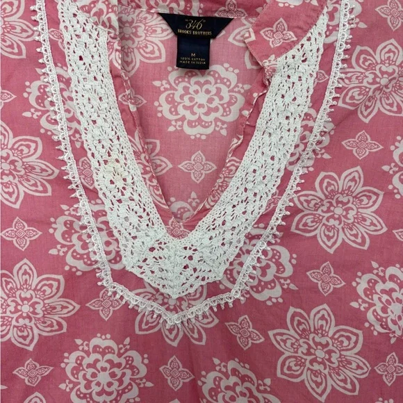 Brooks Brothers Pink Floral Lace Women's Tunic - Picture 3 of 6